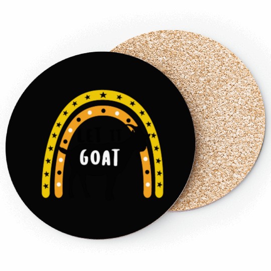Happy goat, Farm Animal Lover Coasters