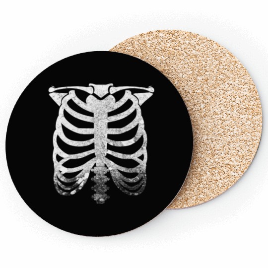 Halloween Skeleton Rib Cage Coasters