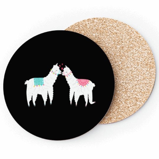 Llama Summer Wedding Anniversary Enet Coasters
