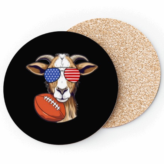 Football Goat USA Sunglasses Coasters
