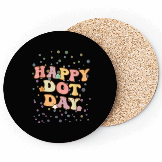 Groovy Happy Dot Day Teacher Kids Coasters