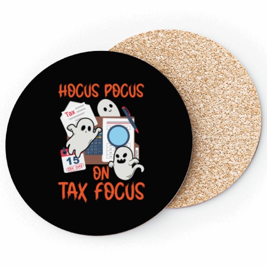 Hocus Focus on Tax Focus Accountant Halloween Coasters