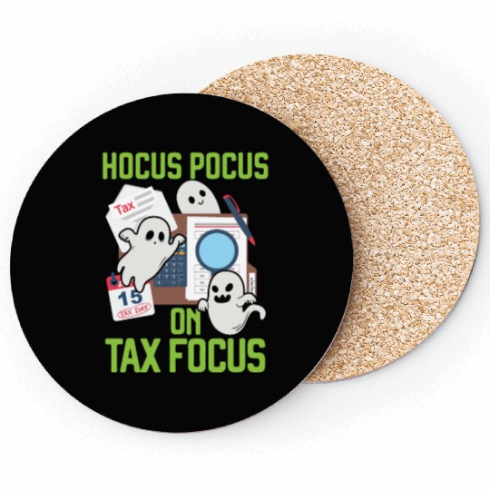 Hocus Focus on Tax Focus Accountant Halloween Coasters