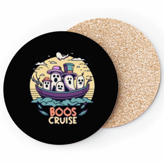 Spooky Cute Kawaii Ghost Design – Boos Cruise Coasters