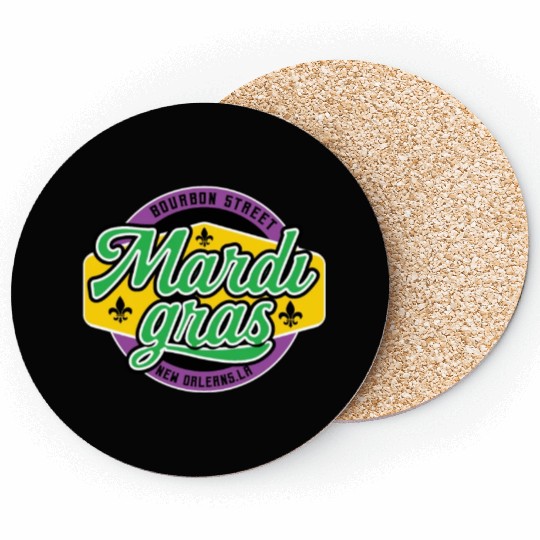 Mardi Gras Bourbon Street Coasters