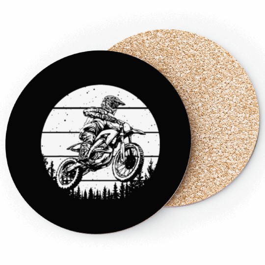 Cool Dirt Bike Art Men Women Motocross Coasters