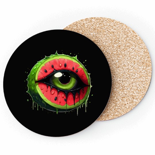 Slice of Watermelon Eye Coasters