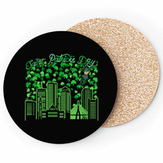 Saint Patrick's Day Boston Massachusetts Coasters