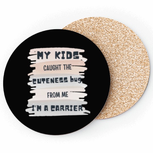 funny cute kids like father, the family's DNA bug Coasters