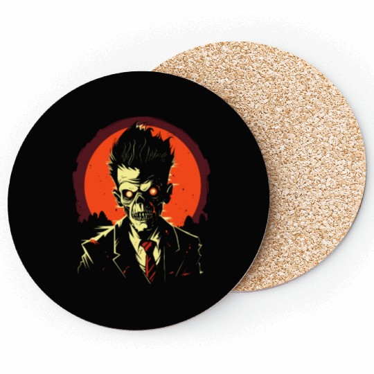 Zombie Apocalypse Ready for Halloween Grim Reaper Coasters