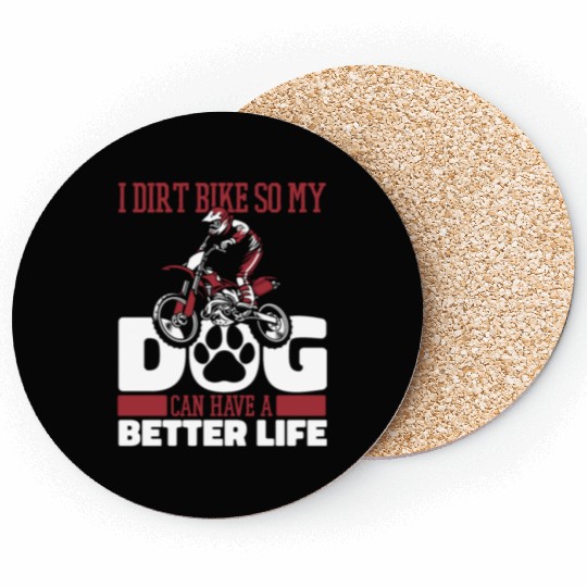 Dirt Bike Mx Motocross Supermoto Dog Coasters
