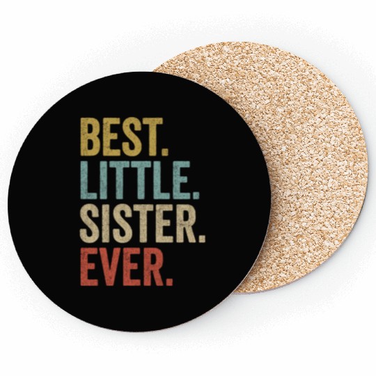 Womens Best Little Sister Ever Coasters Funny Little