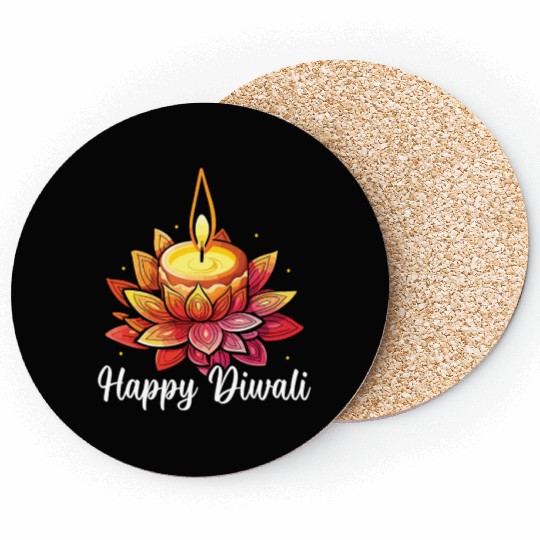 Happy Diwali Diwali Festival Indian Hindu Hinduism Coasters
