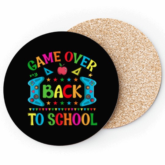 Game Over Back To School Coasters