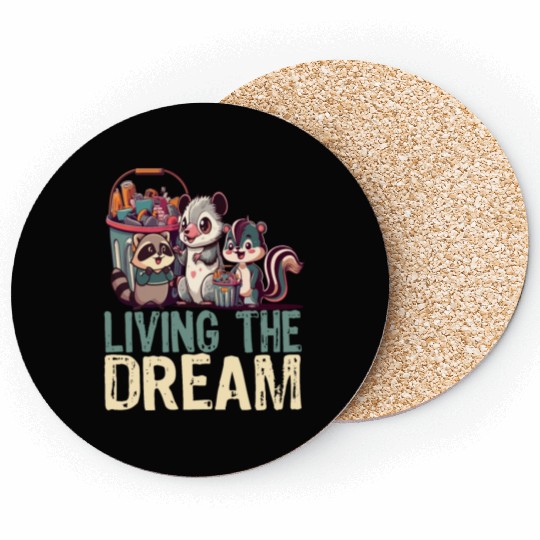 Living The Dream - Cute Anime Kawaii Japanese Love Coasters