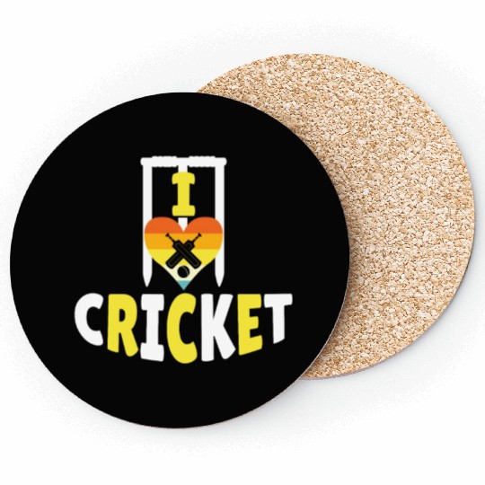 I Love Cricket Coasters