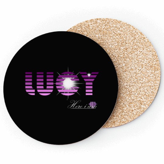 Lucy pink and violet - Latin's etymology - Light Coasters
