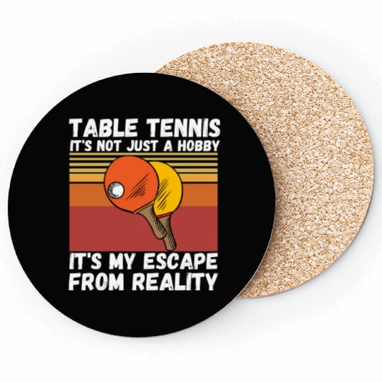 Table Tennis Ping Pong Player Lover Coasters