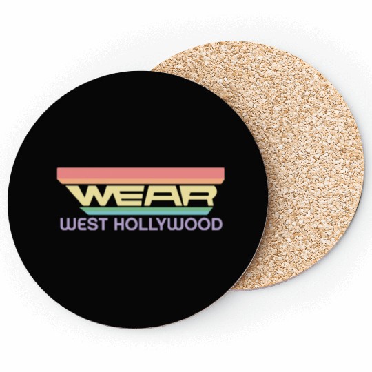 Wear West Hollywood Apparel with Vintage Rainbow Coasters