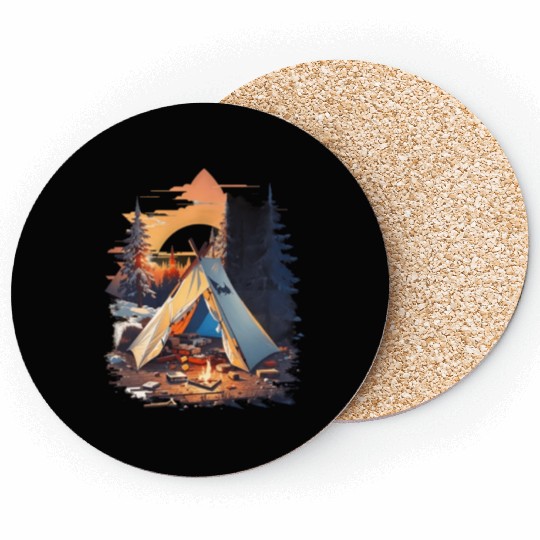 Ripped tent Unisex Coasters