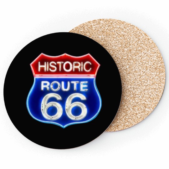 Route 66 neon sign Coasters
