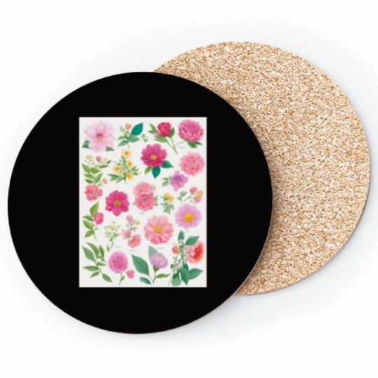 Sunshine and Daffodil Spring Flowers Coasters