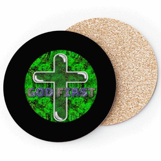 God First [2] Green Coasters