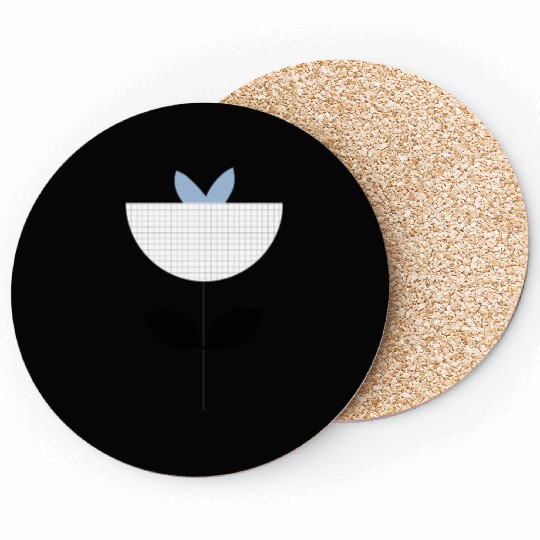 Grid Retro Flower Coasters