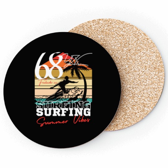 Surfing summer vibes Coasters