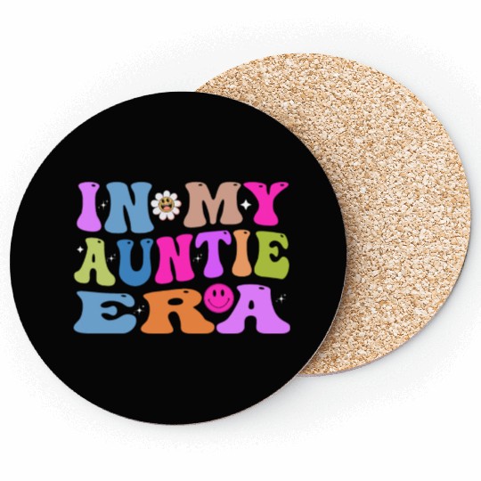 In My Auntie Era Baby Announcement for Aunt Mother Coasters