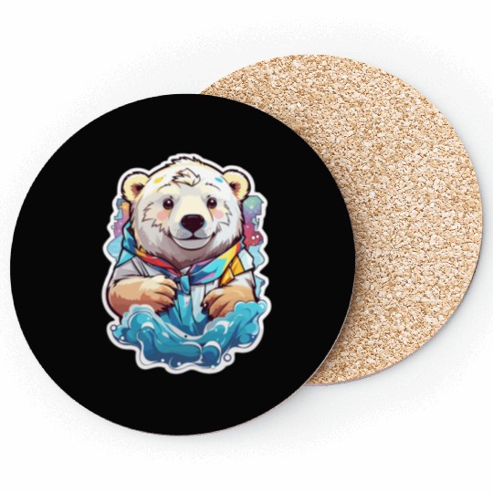 Polar Bear Kawaii Coasters