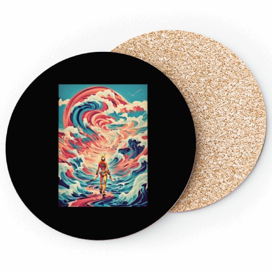 Retro Wave Nostalgia Coasters