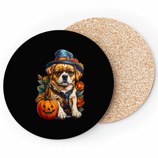 Trick or Treat Puppy Coasters