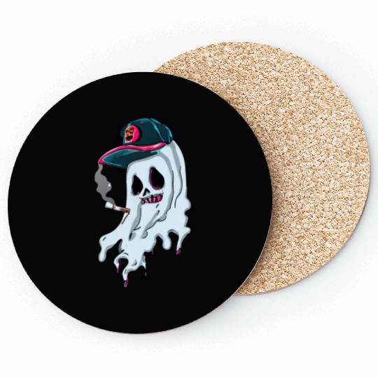 Ghost with cap Coasters