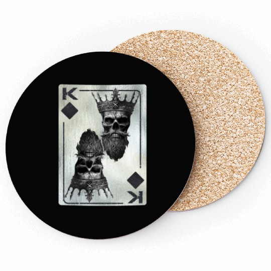 Diamont King Gothic Halloween Fan Card Game Coasters