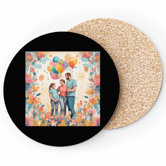 Happy Family Day Coasters