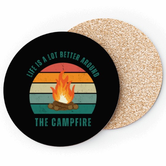 Camping Lover Campfire Coasters