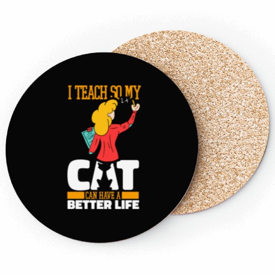 Daycare Teacher Cat Coasters