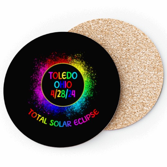 Total Solar Eclipse Toledo Ohio 4/28/24 Kids Coasters