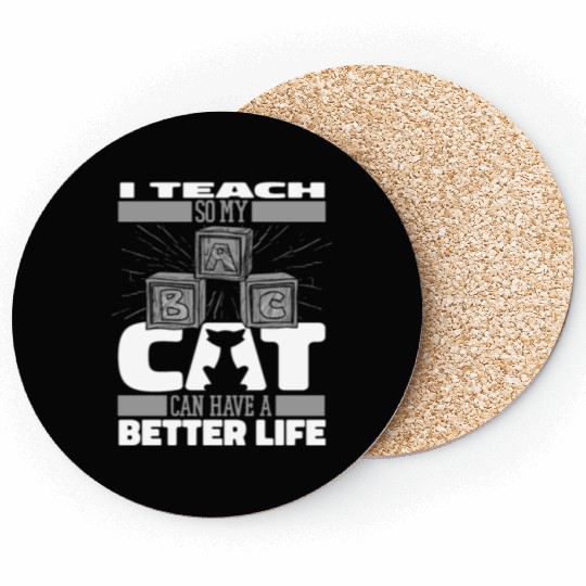 Daycare Teacher Cat Coasters