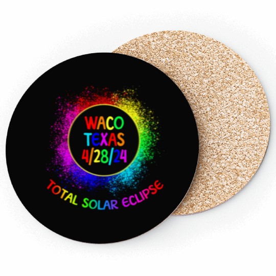 Total Solar Eclipse Waco Texas 4/28/24 Kids Coasters