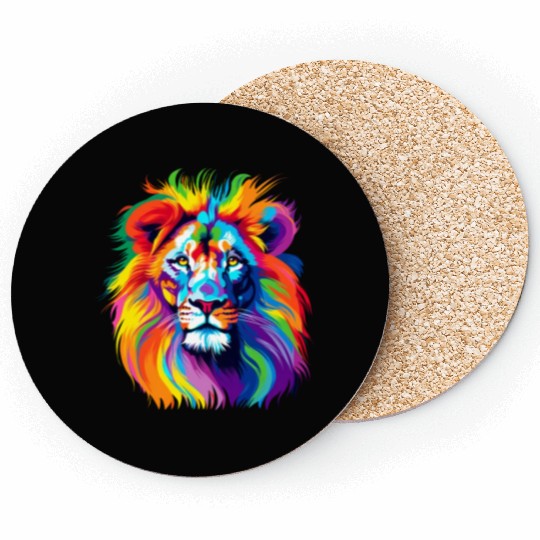 Lion colorful Coasters