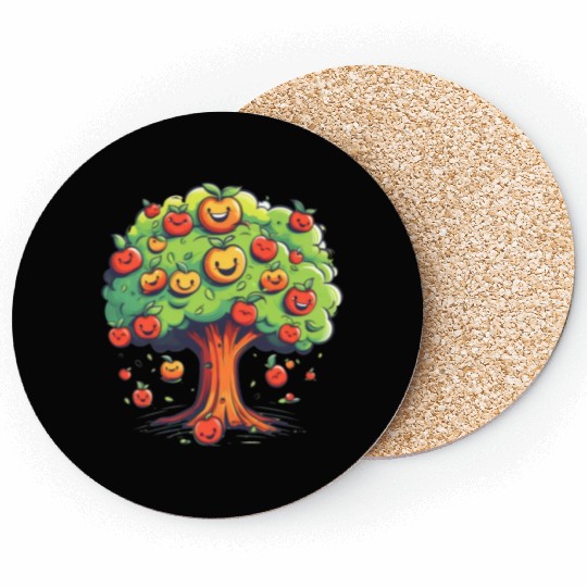 Apples Tree Fruit Orchard Apple Picking Cute Coasters