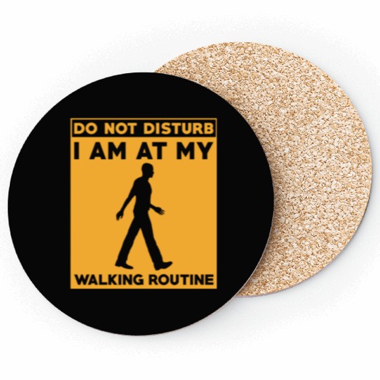 Walking Routine Fitness Design - Do Not Disturb Coasters