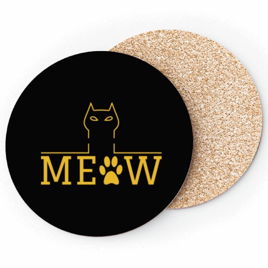 Cat Meow Gift For Cat Lover Coasters