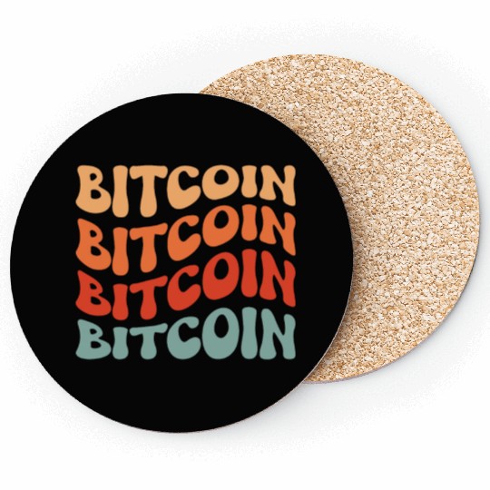 Vintage Bitcoin Design Coasters