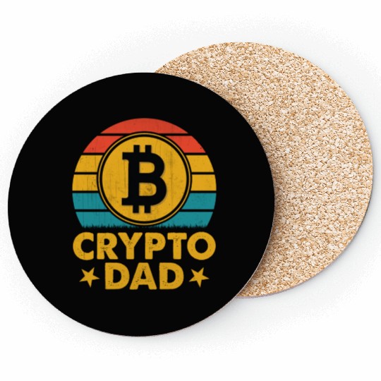 Crypto Dad Funny Bitcoin Father's Day Gift Coasters