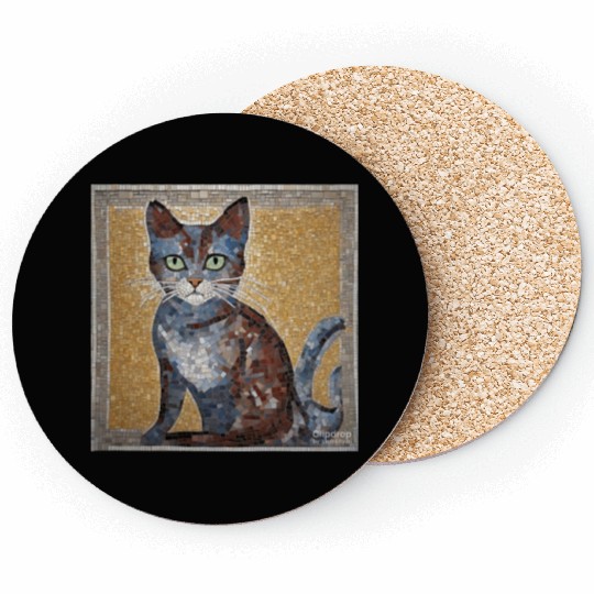 mosaic cat Coasters