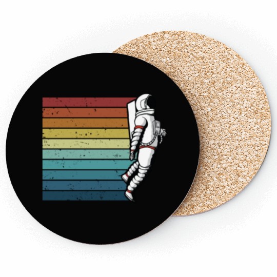 Retro Astronautical Spacecraft Cosmonaut Astronaut Coasters