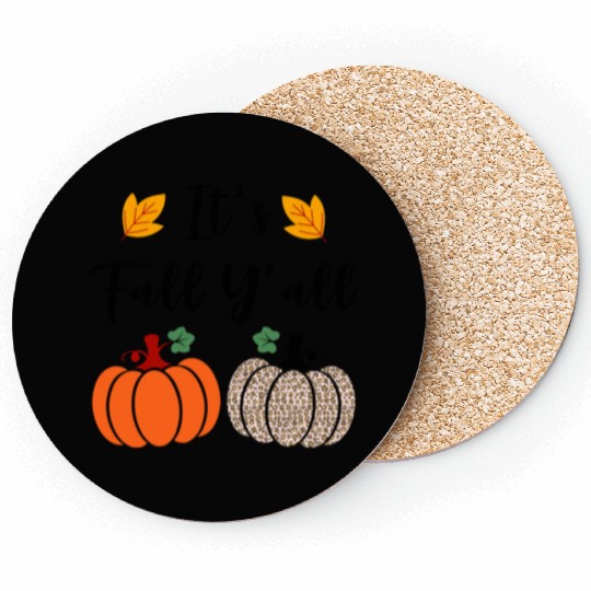 It s Fall Y all Cute Gnomes Pumpkin Spice Season Coasters